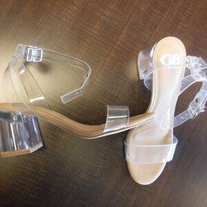 GB Gianni Bini clear sandals glass slippers with straps size 7 NWT $90